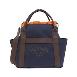 Hermès-Sac de Pansage Groom Hermes-Rouge,Bleu,Bleu Marine