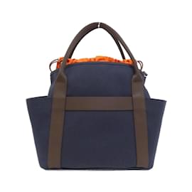 Hermès-Sac de Pansage Groom Hermes-Rouge,Bleu,Bleu Marine
