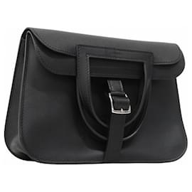 Hermès-Sac à main Hermes Arzan Mini Swift Noir-Noir