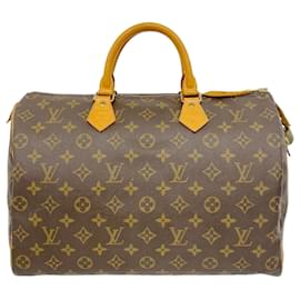 Louis Vuitton-Louis Vuitton Monogram Speedy 35 Handbag-Brown