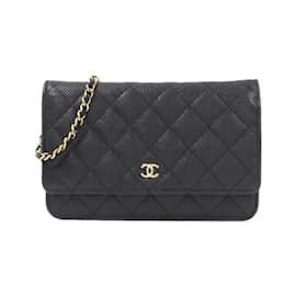 Chanel-Chanel Ligne Classique Intemporelle AP0250 Portefeuille Chaîne-Noir,Bordeaux