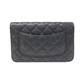 Chanel-Chanel Ligne Classique Intemporelle AP0250 Portefeuille Chaîne-Noir,Bordeaux