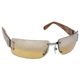 Bulgari Óculos de sol BVLGARI de plástico marrom Auth bs24933 Marrom