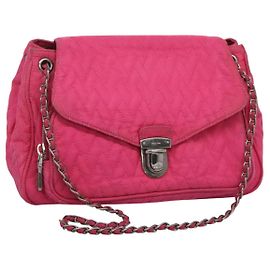 PRADA Bolsa de Hombro de Cadena de Nylon Rosa Auth 92071 Rosa