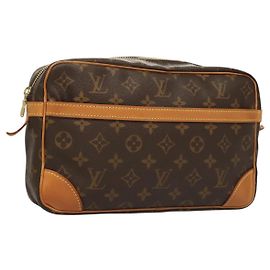 LOUIS VUITTON Monogram Compiegne 28 Clutch Bag M51845 LV Auth yk18053 Monogram