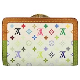 Louis Vuitton-LOUIS VUITTON Multicolor Portefeuille Viennois Wallet White M92987 Auth yk18108-White