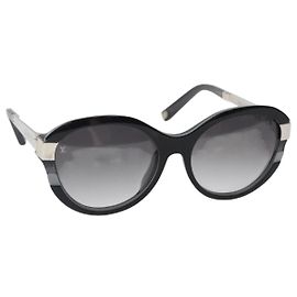 LOUIS VUITTON Petite Spencer Cat Eye Sunglasses plastic Black Z0489E Auth sw370 Black