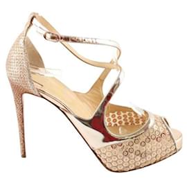 Christian Louboutin-Leather heels-Golden