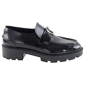 Christian Louboutin-Patented leather loafers-Black