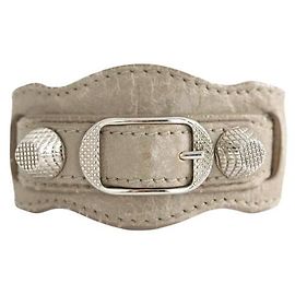 Balenciaga Pulseira de couro cinza Cinza
