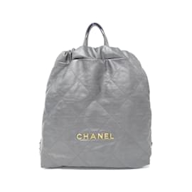 Chanel-Chanel 22 Line AS3313 Backpack-Brown