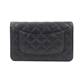 Chanel-Chanel Ligne Classique Intemporelle AP0250 Portefeuille Chaîne-Noir,Bordeaux