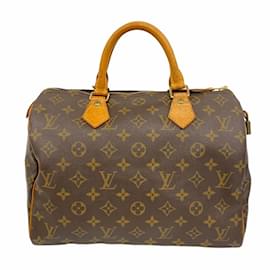 Louis Vuitton-Louis Vuitton Monogram Speedy 30 Handbag-Brown