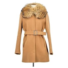 Claudie Pierlot Abrigo de lana color camel Camello