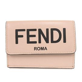 Cartera tri-fold micro rosa Fendi Roma Rosa