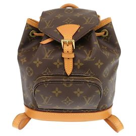Mochila Mini Montsouris Monograma Louis Vuitton Castaño Monograma