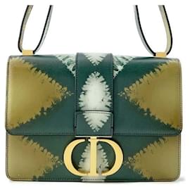 Dior-Dior Green Calfskin Tie Dye 30 Montaigne Flap-Green,Olive green