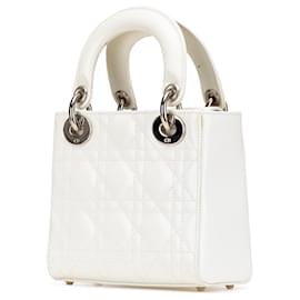 Dior-Dior White Mini Lambskin Cannage Lady Dior-White
