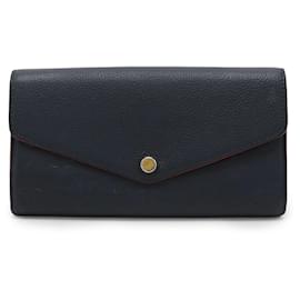Louis Vuitton-Louis Vuitton Monogram Empreinte Portefeuille Sarah Bi-fold Long Wallet-Red,Navy blue