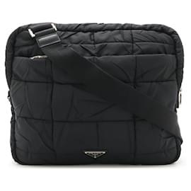 Prada-Prada Quilted Nylon Shoulder Bag-Black