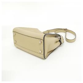 Fendi-Fendi SELERRIA Peekaboo Essential Handbag-Beige