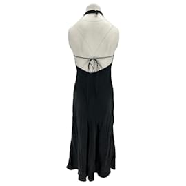 Autre Marque-Robe en soie noire-Black