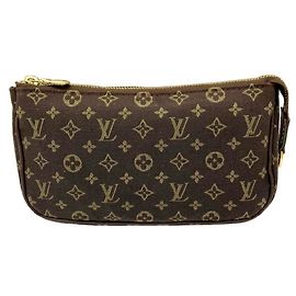 Louis Vuitton Monogram Mini Run Pouch Bag Brown Damier ebene
