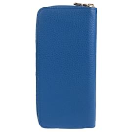 Louis Vuitton-Portefeuille long en cuir Taurillon Louis Vuitton-Bleu