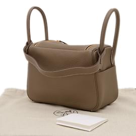 Hermès-Sac à épaule Hermes Lindy 26-Taupe