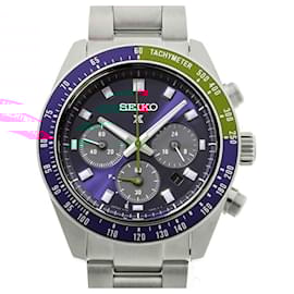 Seiko-Seiko Prospec Speed Timer SBDL097 Blue Quartz Wristwatch-Other