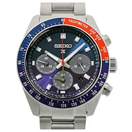 Seiko-Seiko Prospec Speed Timer SBDL097 Blue Quartz Wristwatch-Other
