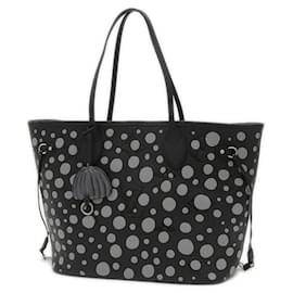 Louis Vuitton-Louis Vuitton LV x YK Monogram Empreinte Neverfull MM Tote Bag-Black,Fuschia