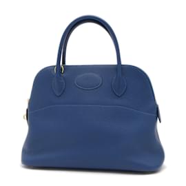 Hermès-Sac à main Hermes Bolide 31-Bleu foncé