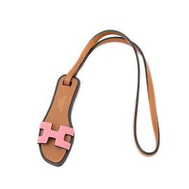 Charm de Bolsa Nano Oran da Hermès Preto Rosa Outro