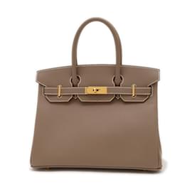 Hermès-Sac à main Hermes Birkin 30 en gris Etoupe-Taupe