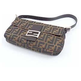Fendi-Sac à main Fendi Zucca Mamma Bucket-Marron