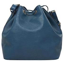 Louis Vuitton-LOUIS VUITTON Epi Petit Noe Shoulder Bag Blue M44105 LV Auth yk18129-Blue