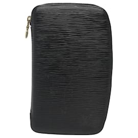 Louis Vuitton-LOUIS VUITTON Epi Agenda Geode Travel Case Black M63872 LV Auth 120601-Black
