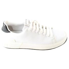 Balmain Zapatillas de cuero blancas Blanco