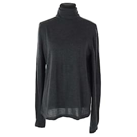 Hermès-Pull en laine-Gris