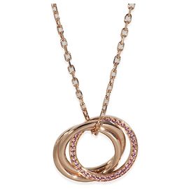 Trinity-Anhänger aus Roségold mit rosa Saphir von Cartier Andere
