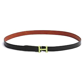 Hermès-Hermès H Belt to compose reversible Constance adjustable Leather Belt Hermes-Brown,Golden,Caramel