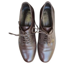 Derby Jil Sander in pelle marrone scuro Marrone scuro