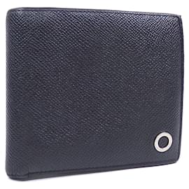 Bulgari-Bvlgari Bi-fold Wallet in Black Leather-Black