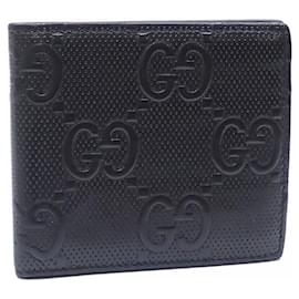 Gucci-Gucci Bi-fold Wallet in Black Leather-Black