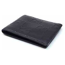 Gucci-Gucci Bi-fold Wallet in Black Leather-Black