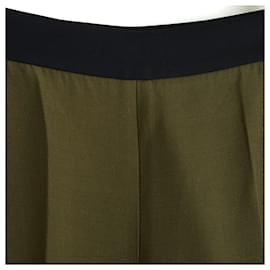 Fendi-Fendi 2012 Pantalon trompette FR36 Short Flare Oliver Black Pants US27 Lagerfeld-Vert foncé