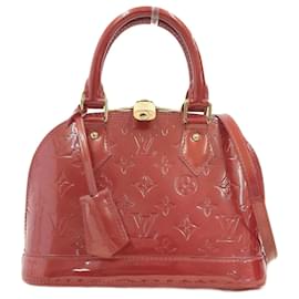 Louis Vuitton-Louis Vuitton Monogram Vernis Alma BB Handbag-Red