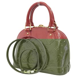 Louis Vuitton-Louis Vuitton Monogram Vernis Alma BB Handbag-Red