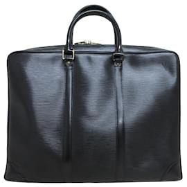 Louis Vuitton-Porte-documents en cuir Epi Louis Vuitton-Noir